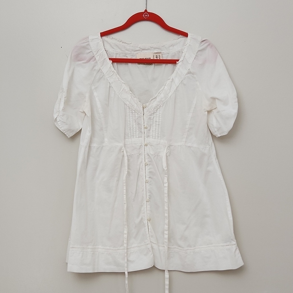 DKNY JEANS 100% cotton button down top - Picture 8 of 16